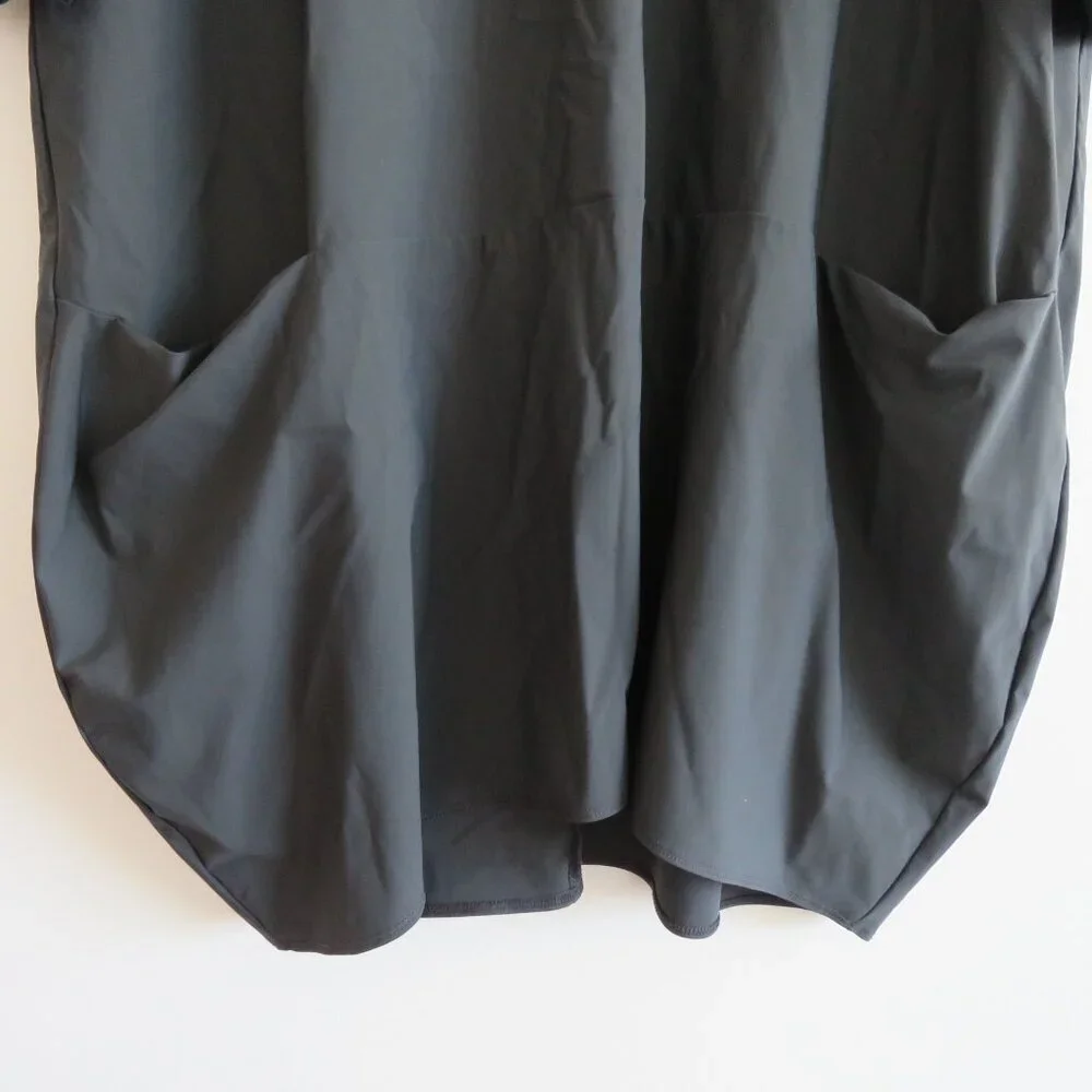 JASON Portofino Pocket Tunic Top in Dark Gray Lagenlook Minimalist - Size S - Picture 3 of 16
